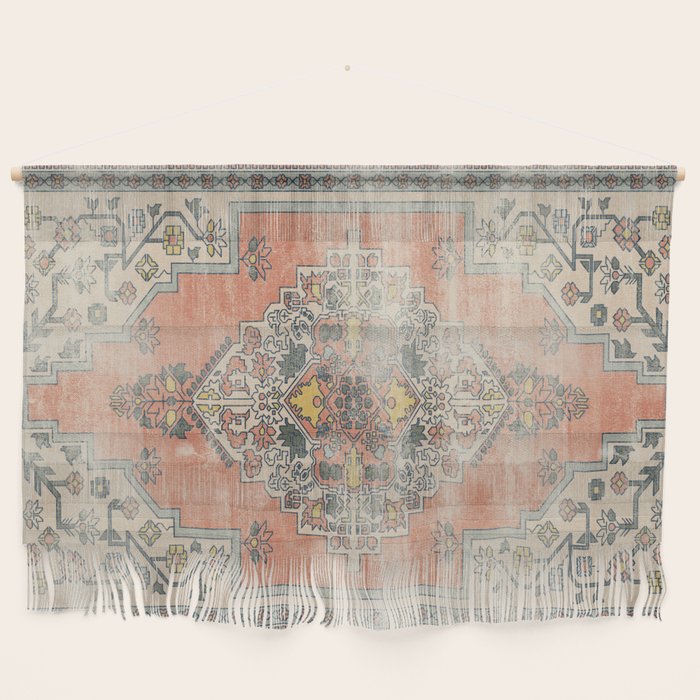 turkish floral - orange & olive green Wall Hanging Gallery Image 1