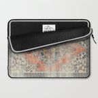 turkish floral - orange & olive green Laptop Sleeve Gallery Image 2