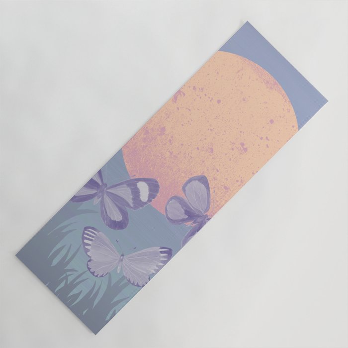 Moonrise Meadow Butterflies Yoga Mat Gallery Image 1