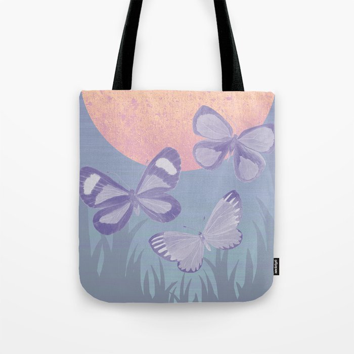 Moonrise Meadow Butterflies Tote Bag Gallery Image 1
