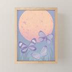 Moonrise Meadow Butterflies Mini Art Print Gallery Image 1