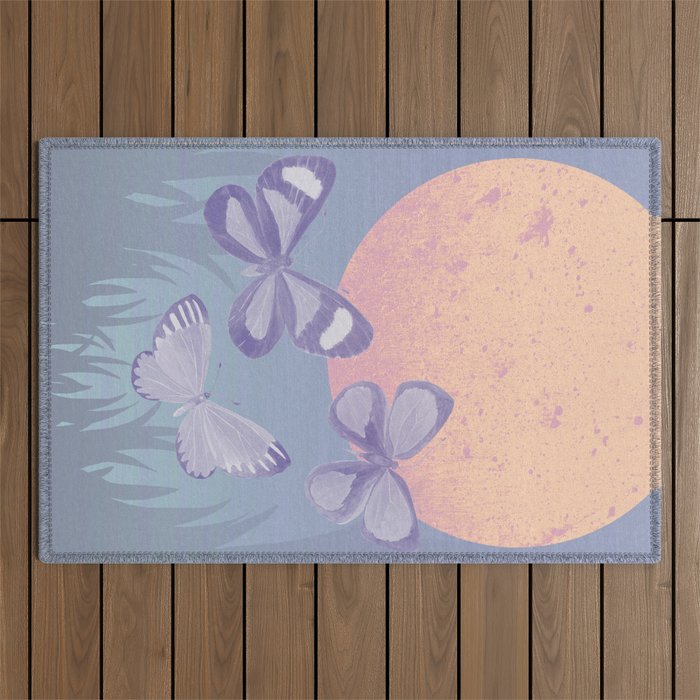 Moonrise Meadow Butterflies Outdoor Rug Gallery Image 1