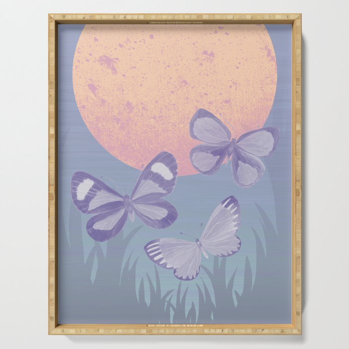Moonrise Meadow Butterflies Serving Tray Gallery Image 1