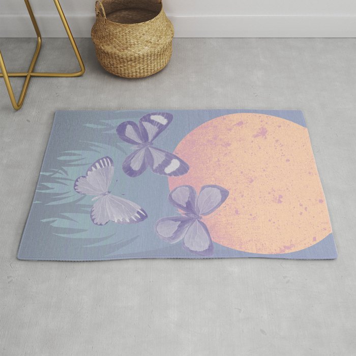 Moonrise Meadow Butterflies Rug Gallery Image 1