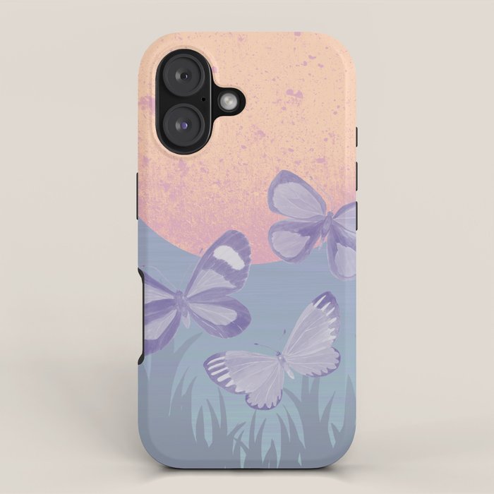 Moonrise Meadow Butterflies iPhone Case Gallery Image 1