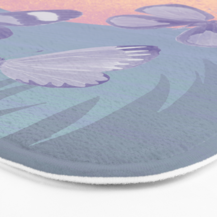 Moonrise Meadow Butterflies Bath Mat Gallery Image 3