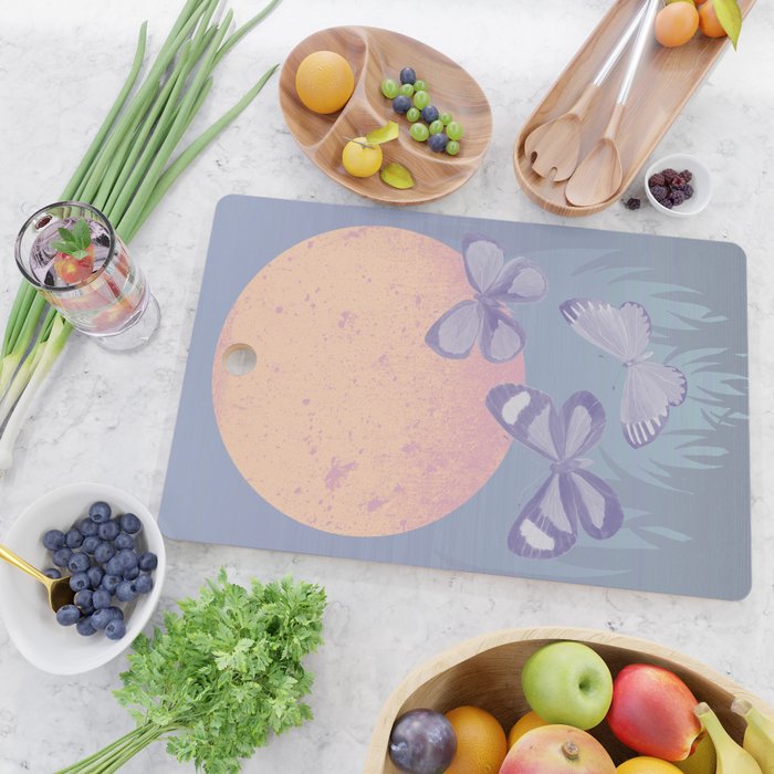 Moonrise Meadow Butterflies Cutting Board Gallery Image 2