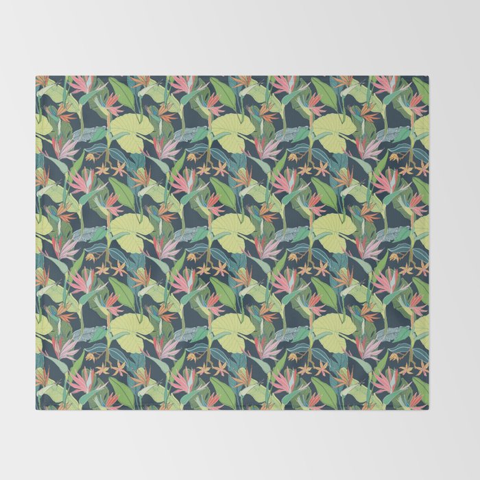 Tropical Bird of Paradise Throw Blanket Gallery Image 2
