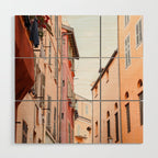 Colorful Street In Old Town Nice, France Photo | Architecture Of Europe Art Print | Digital Color Travel Photography Wood Wall Art Gallery Image 1
