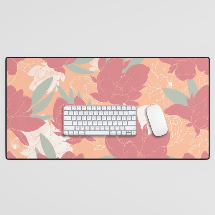 Big floral blossoms PF3 Desk Mat Gallery Image 1