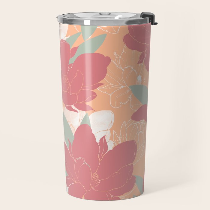 Big floral blossoms PF3 Travel Mug Gallery Image 2