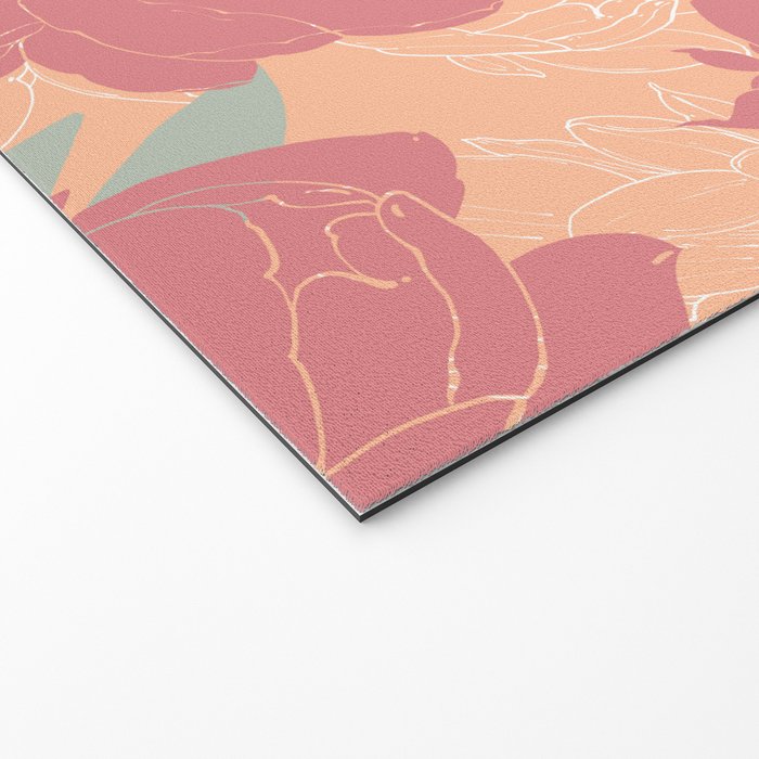 Big floral blossoms PF3 Welcome Mat Gallery Image 2