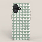 Clovers XXXVII Sage Green Botanical Pattern iPhone Case Gallery Image 1