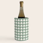 Clovers XXXVII Sage Green Botanical Pattern Wine Chiller Gallery Image 1