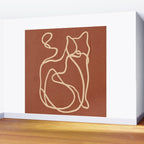 Abstract Line Art Cat 8 Wall Mural Gallery Image 2