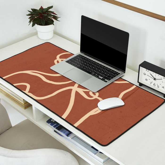 Abstract Line Art Cat 8 Desk Mat Gallery Image 2
