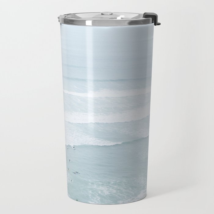 Tiny Surfers from the Sky, Lima, Peru Travel Mug Gallery Image 2