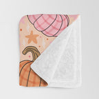 Pumpkin Print Throw Blanket Gallery Image 3