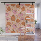 Pumpkin Print Wall Mural Gallery Image 1