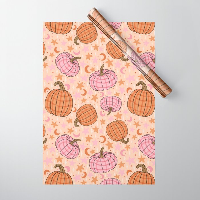 Pumpkin Print Wrapping Paper Gallery Image 1