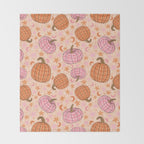 Pumpkin Print Throw Blanket Gallery Image 2