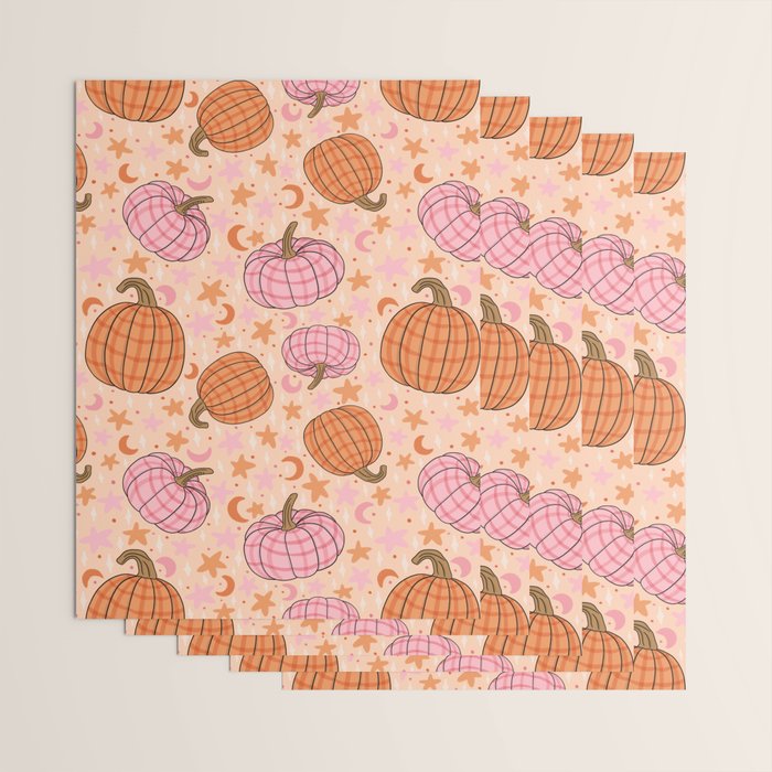 Pumpkin Print Wrapping Paper Gallery Image 3
