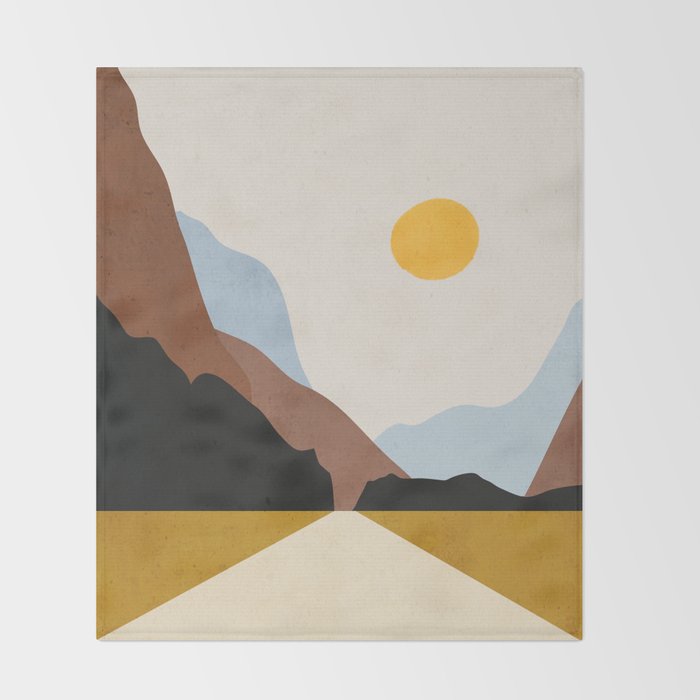 Minimal Art Landscape 9 Throw Blanket Gallery Image 2