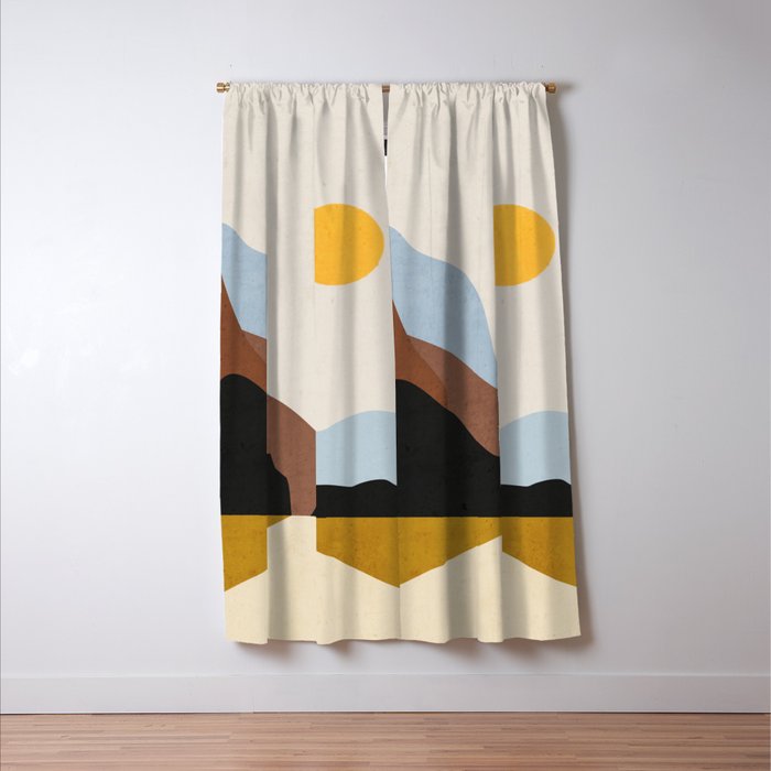 Minimal Art Landscape 9 Window Curtain Gallery Image 3