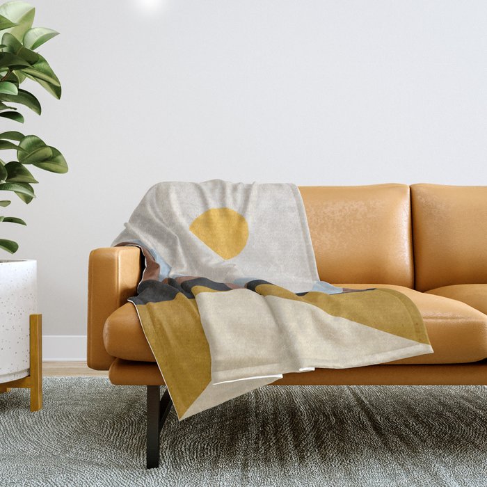 Minimal Art Landscape 9 Throw Blanket Gallery Image 1