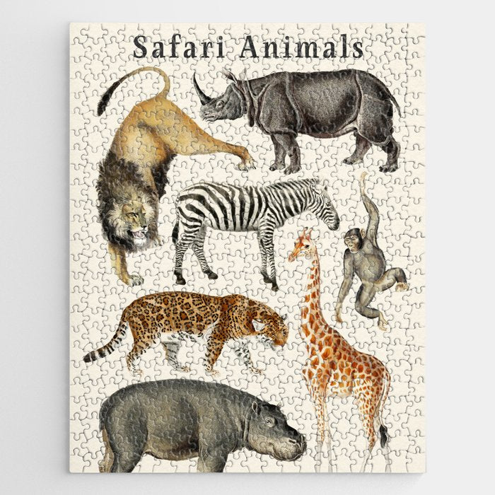 Safari Animals Collection Jigsaw Puzzle Gallery Image 1