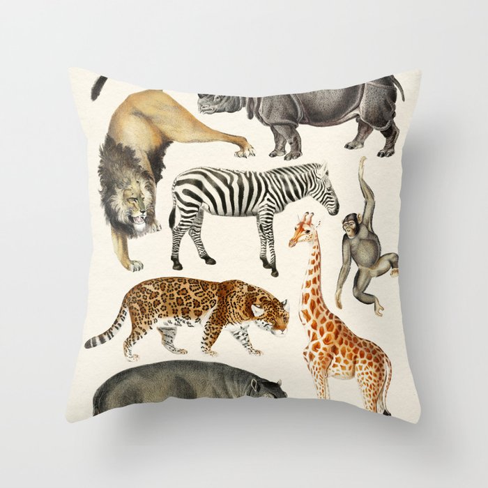 Safari Animals Collection Throw Pillow Gallery Image 6