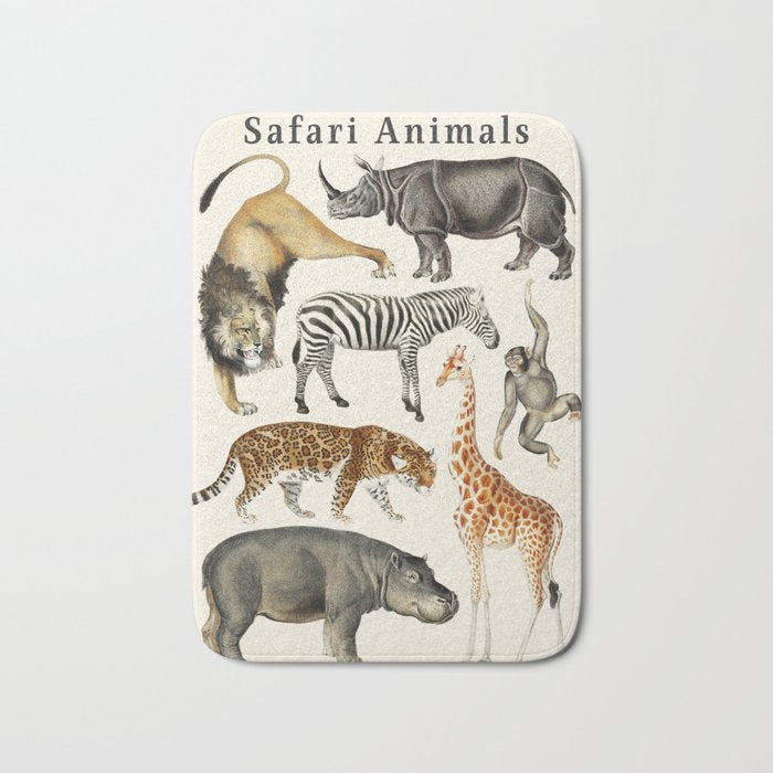 Safari Animals Collection Bath Mat Gallery Image 1