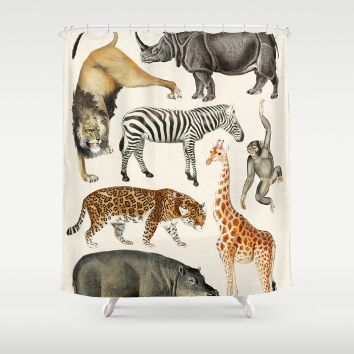 Safari Animals Collection Shower Curtain Gallery Image 1