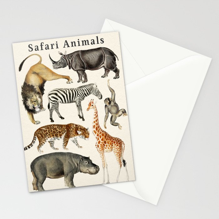 Safari Animals Collection Stationery Card Gallery Image 2