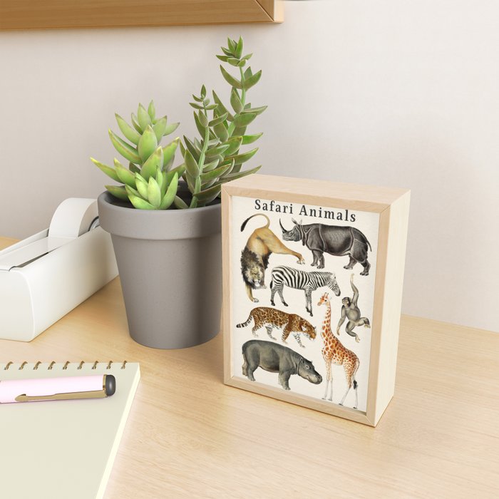 Safari Animals Collection Mini Art Print Gallery Image 2