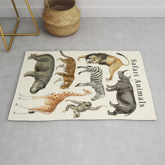 Safari Animals Collection Rug Gallery Image 1