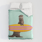 SURFING OTTER Duvet Cover Gallery Image 6