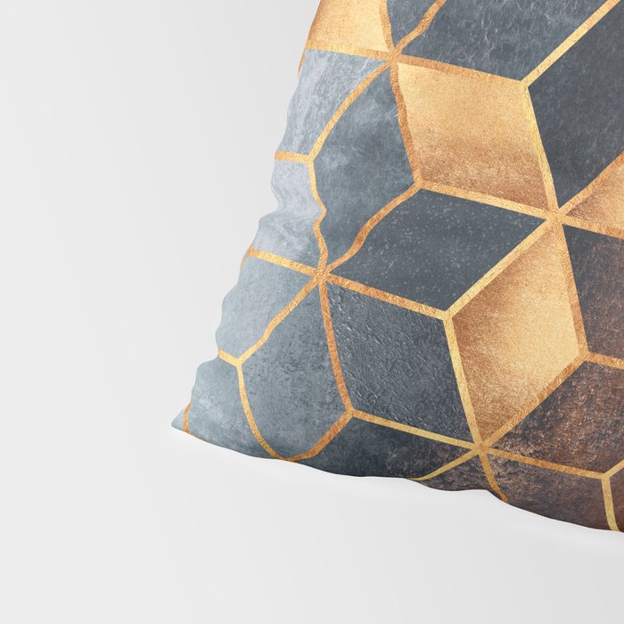 Golden Gradient Cubes Pillow Sham Gallery Image 4