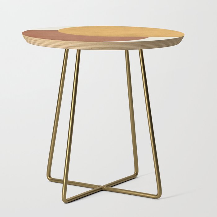Halfmoon Colorblock - Gold Brown Side Table Gallery Image 1