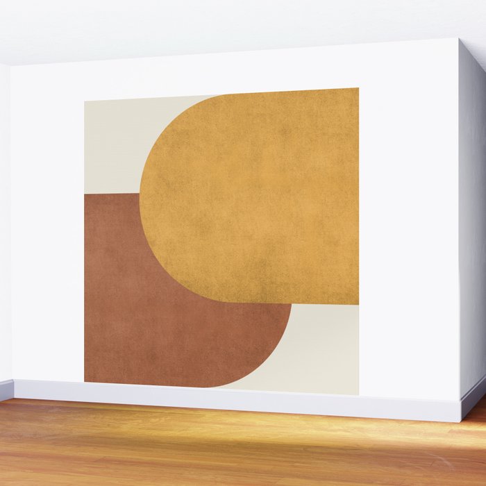 Halfmoon Colorblock - Gold Brown Wall Mural Gallery Image 2