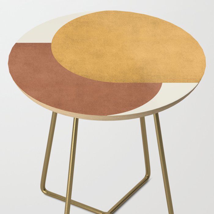 Halfmoon Colorblock - Gold Brown Side Table Gallery Image 2