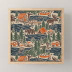 North Country Summer - classic blue, green, brown, and red Mini Art Print Gallery Image 1