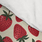 Hand Drawn Vintage Strawberry Pattern Comforter Gallery Image 4