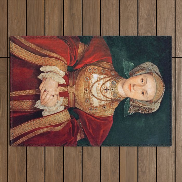 Hans Holbein the Younger "Anne of Cleves (1515-1557), fourth wife of King Henry VIII" Outdoor Rug Gallery Image 1