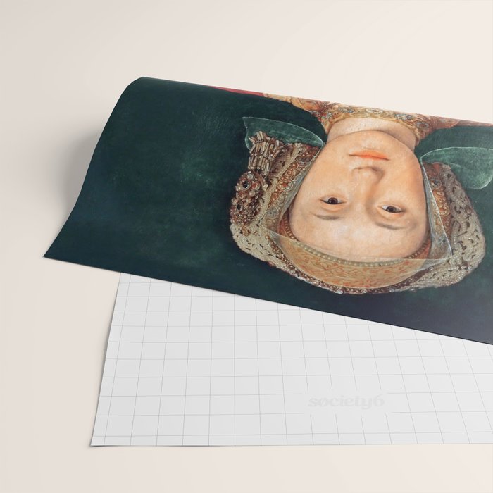 Hans Holbein the Younger "Anne of Cleves (1515-1557), fourth wife of King Henry VIII" Wrapping Paper Gallery Image 2