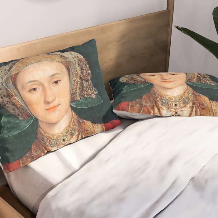 Hans Holbein the Younger "Anne of Cleves (1515-1557), fourth wife of King Henry VIII" Pillow Sham Gallery Image 2