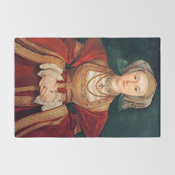Hans Holbein the Younger "Anne of Cleves (1515-1557), fourth wife of King Henry VIII" Rug Gallery Image 2
