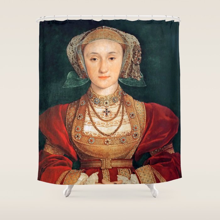 Hans Holbein the Younger "Anne of Cleves (1515-1557), fourth wife of King Henry VIII" Shower Curtain Gallery Image 1