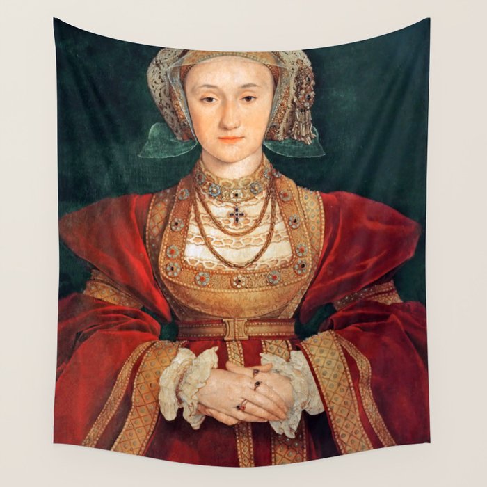 Hans Holbein the Younger "Anne of Cleves (1515-1557), fourth wife of King Henry VIII" Wall Tapestry Gallery Image 4