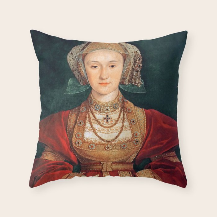 Hans Holbein the Younger "Anne of Cleves (1515-1557), fourth wife of King Henry VIII" Throw Pillow Gallery Image 6